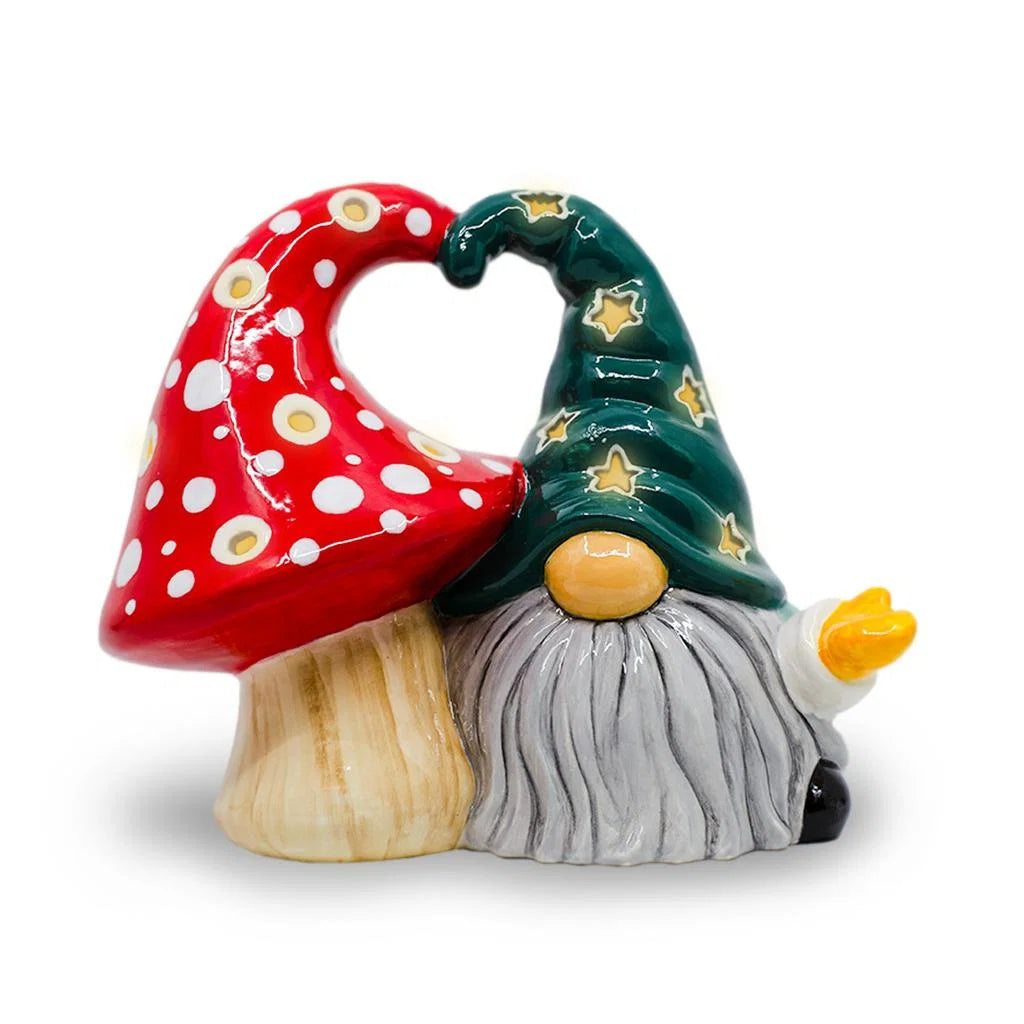 Homeware - NEW Gnome Hugging Toadstool Lantern