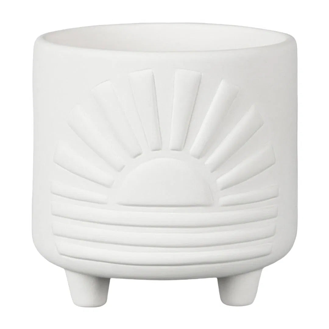 Sun plant pot with feet