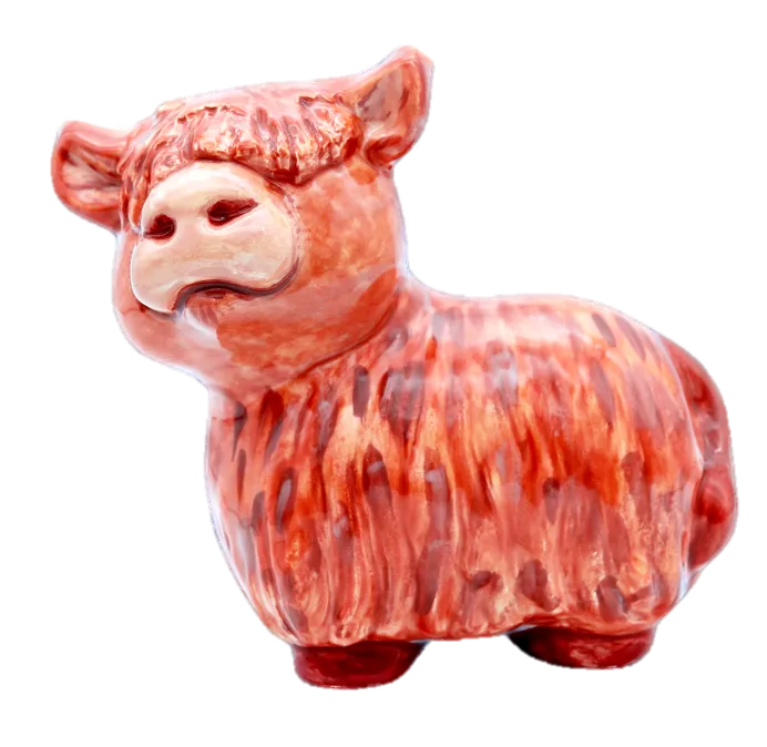 Money Bank - Happy highland cow (large)