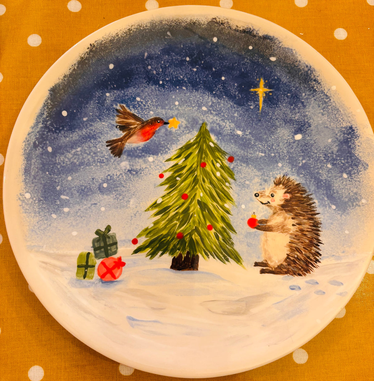 Book a Christmas plate Paint Along