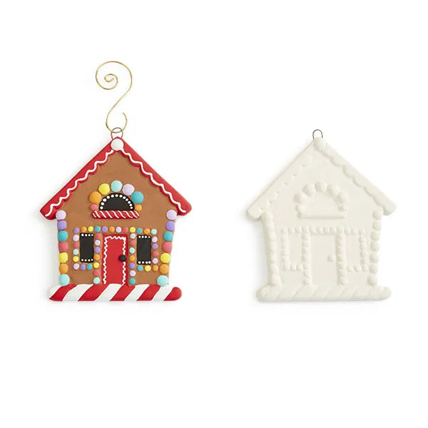 Xmas - Gingerbread House tree ornament- flat