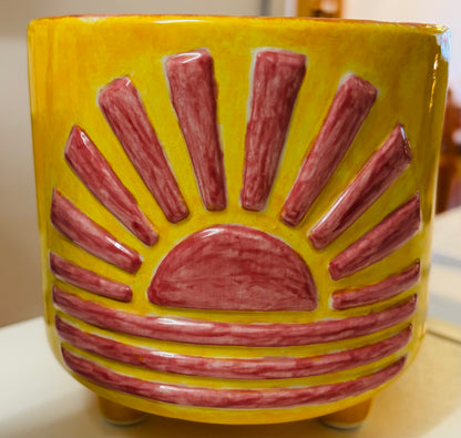 Homeware - plant pot The Sun (with feet)