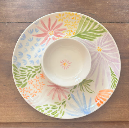 Dinnerware - Single portion chip 'n' dip plate
